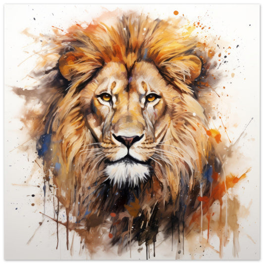 Lion's Roar Art Print - Print Room Ltd No Frame Selected 70x70 cm / 28x28"