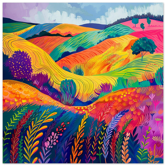 Abstract Harvest Hues art print | By Print Room Ltd