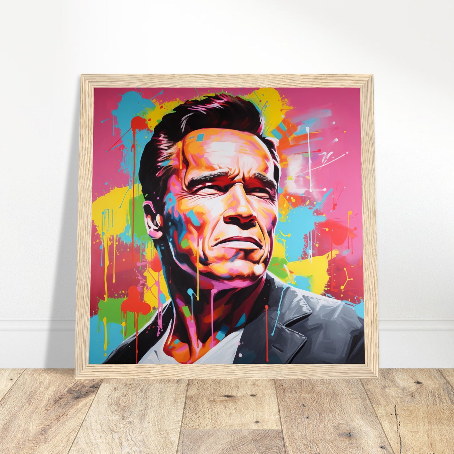 Arnold Schwarzenegger Pop Art - Print Room Ltd White frame 50x50 cm / 20x20"