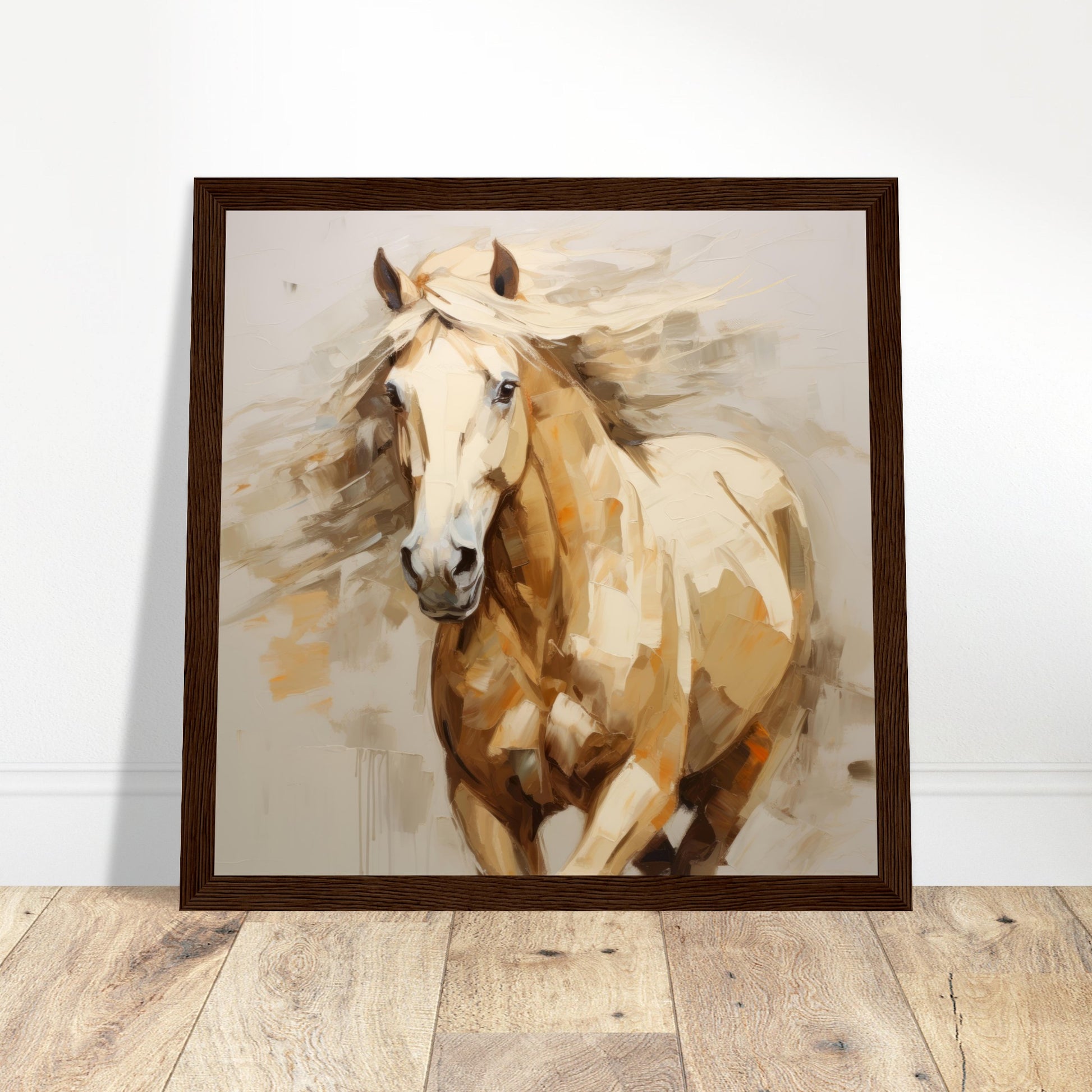 Equine Artwork #04 - Print Room Ltd White frame 70x70 cm / 28x28"