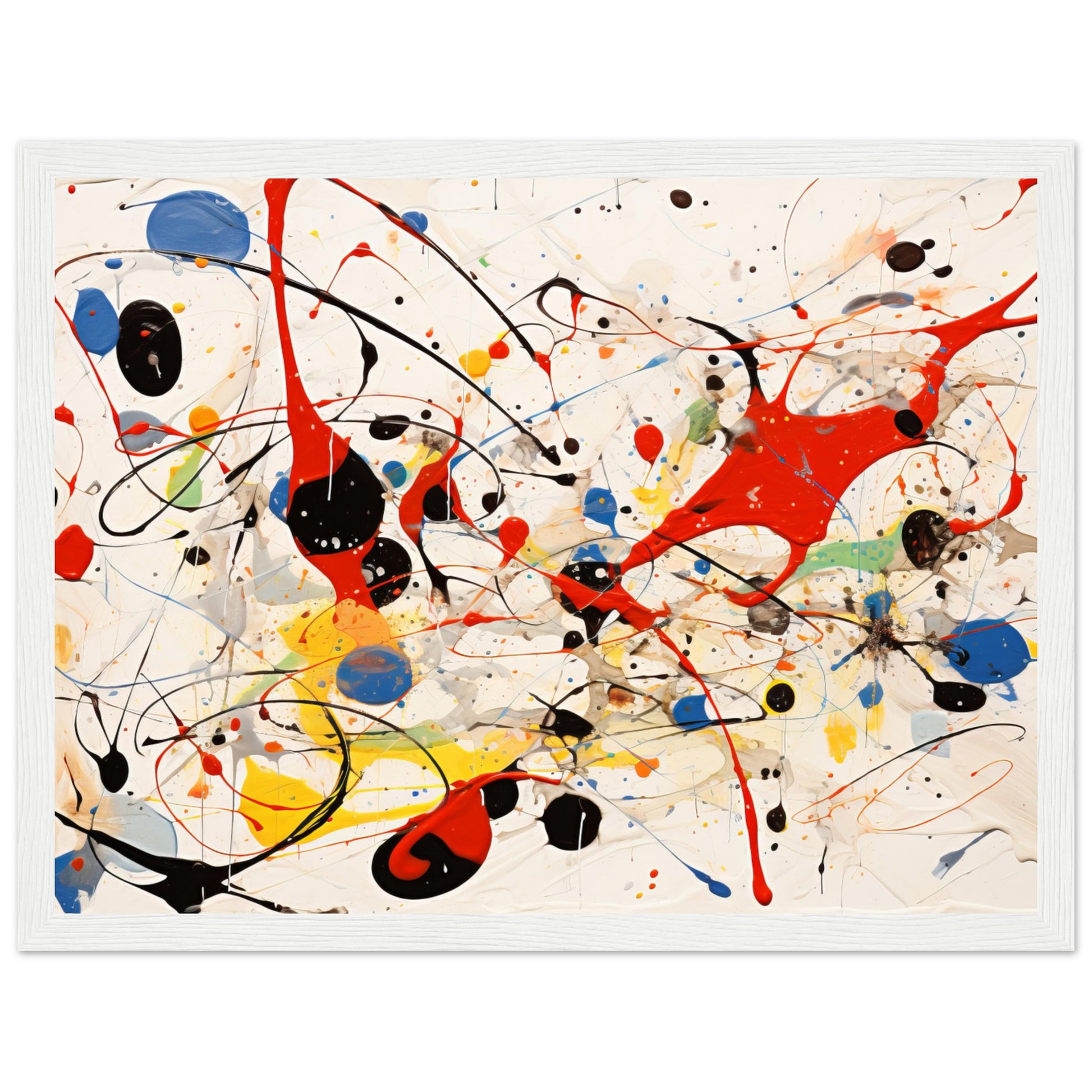 Pollock Abstract #09 - Art Print Black frame 70x100 cm / 28x40"