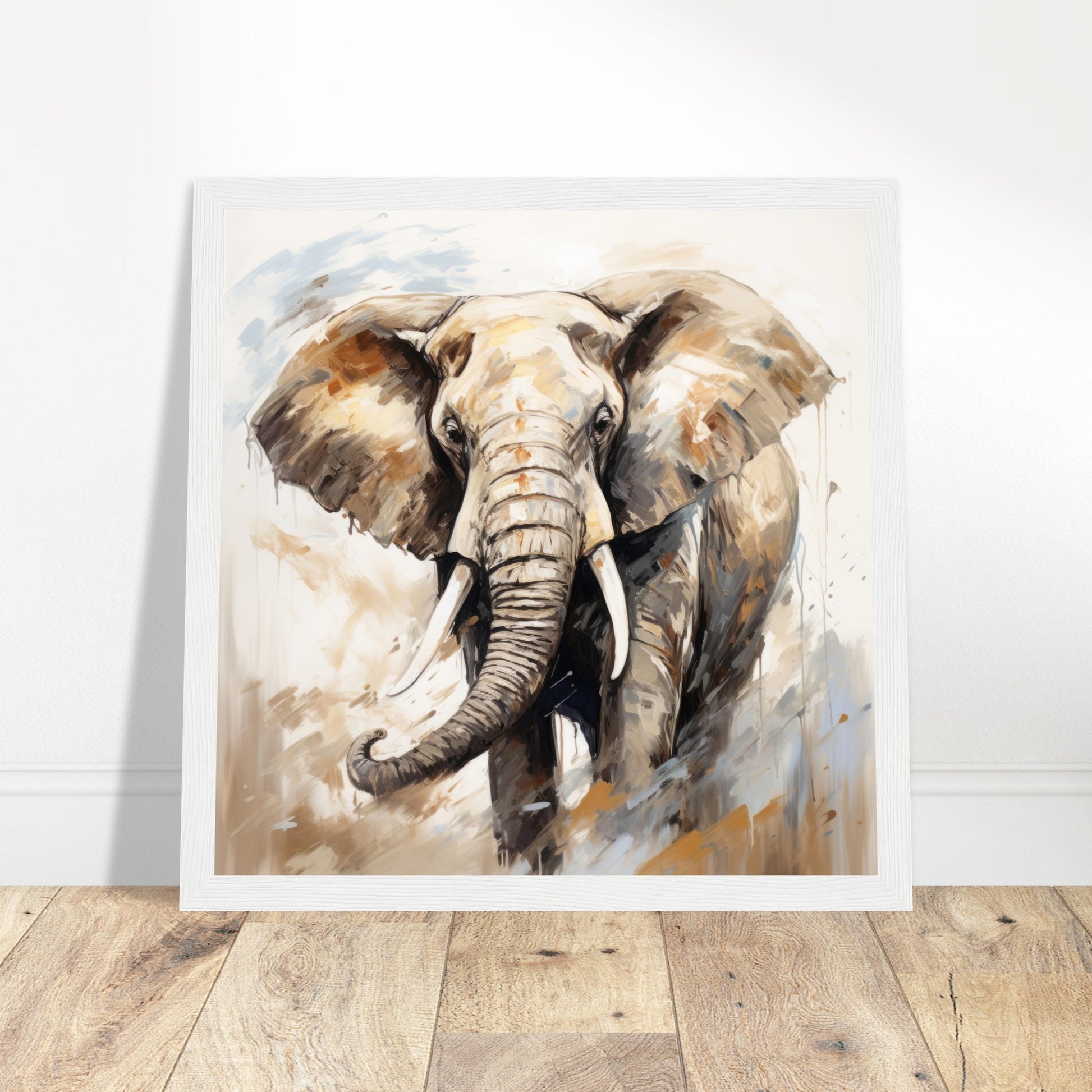 Elephant Giants Artwork - Print Room Ltd No Frame Selected 30x30 cm / 12x12"