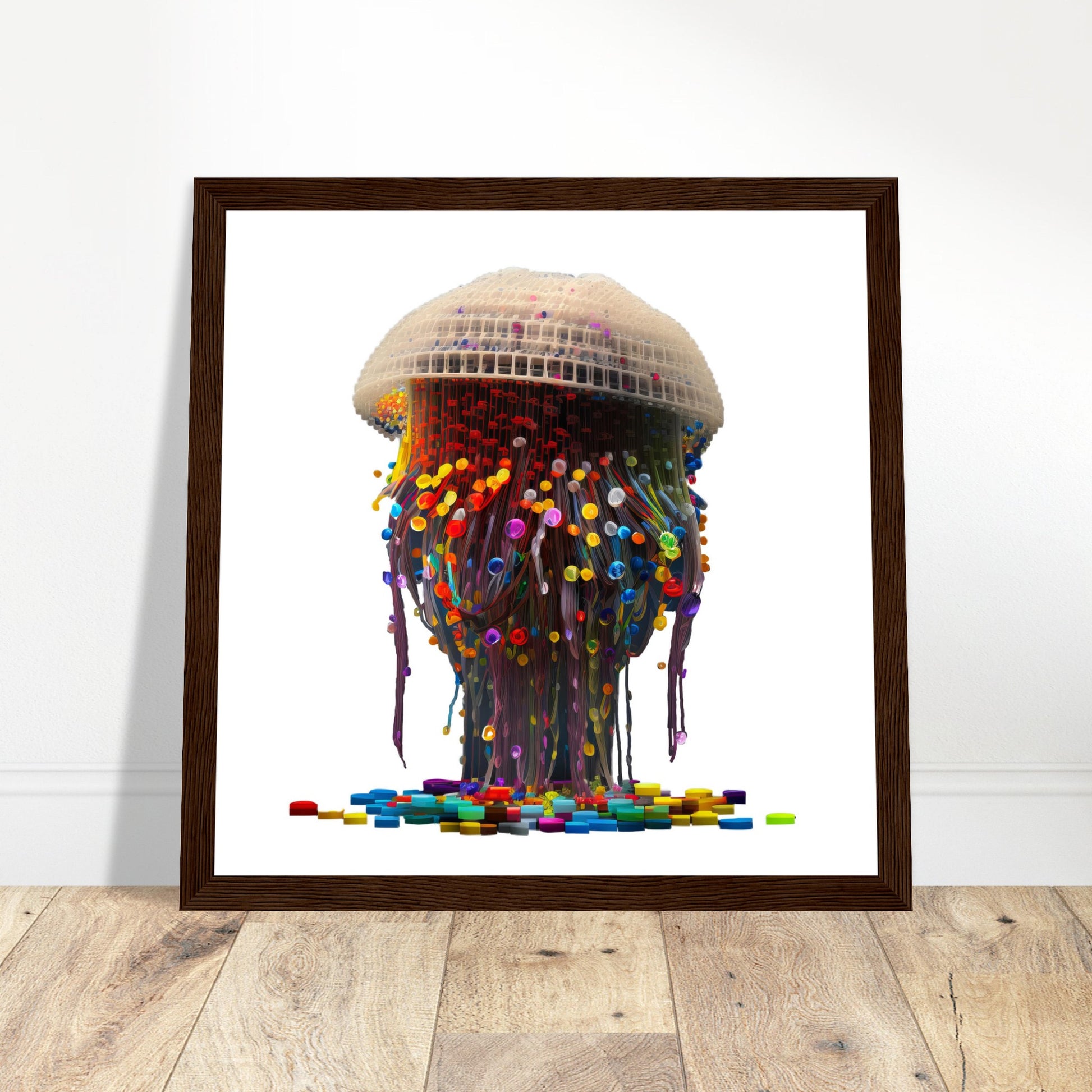 Jellyfish Artwork Print - Print Room Ltd Wood frame 30x30 cm / 12x12"