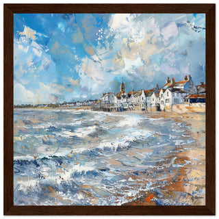Dynamic Southwold Seascape dark wood framed art print | By Print Room Ltd