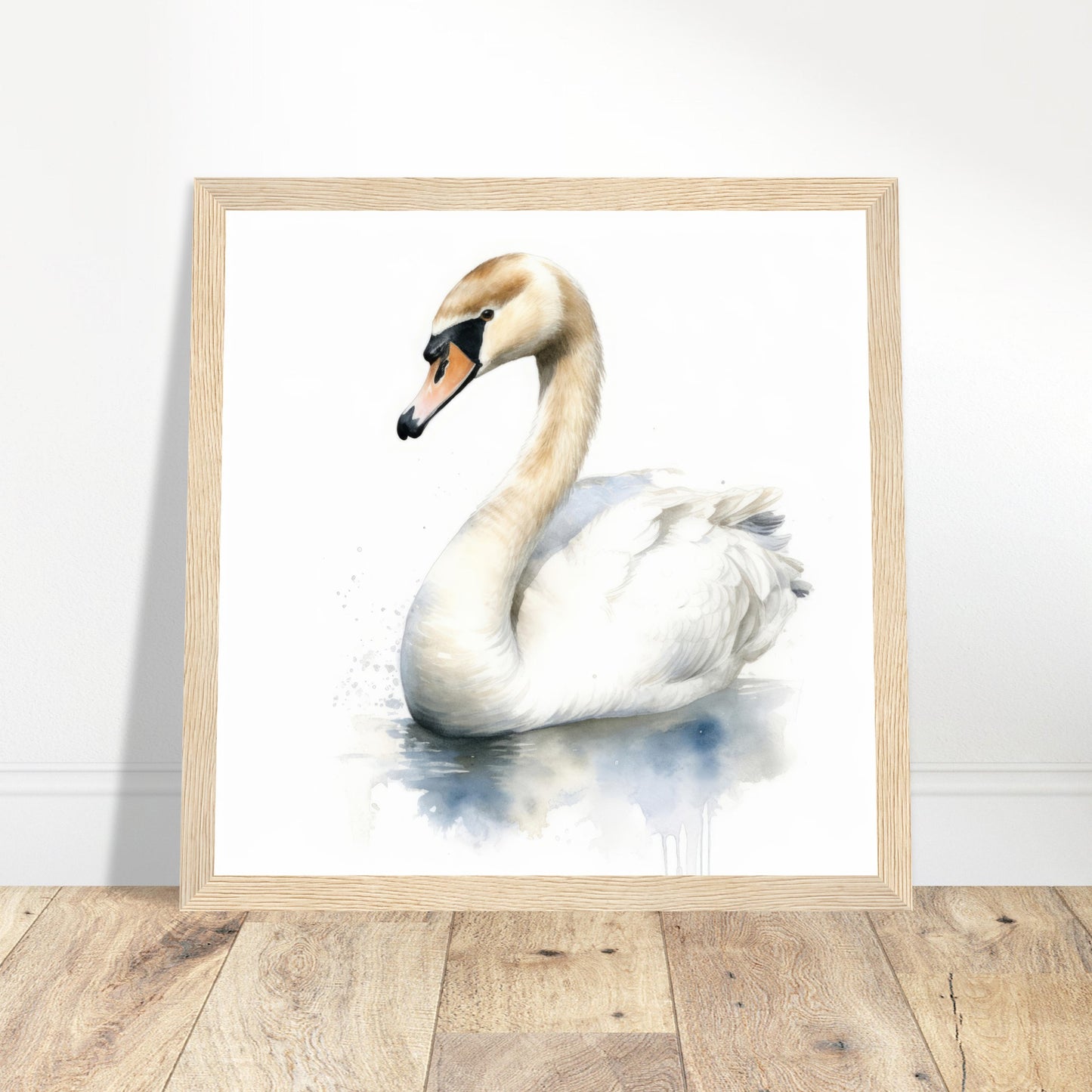 Mute Swan Print - Print Room Ltd White frame 50x50 cm / 20x20"