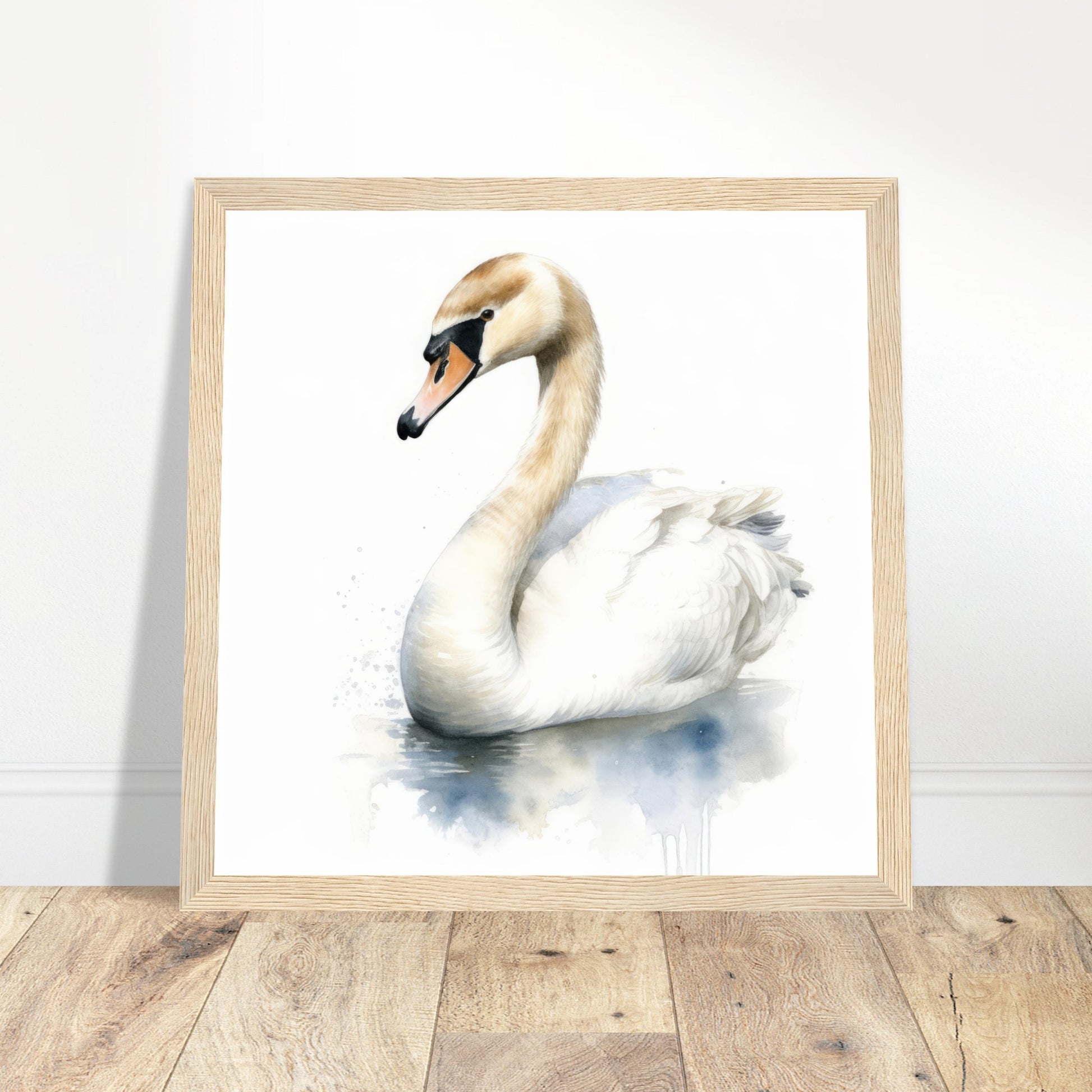 Mute Swan Print - Print Room Ltd White frame 50x50 cm / 20x20"