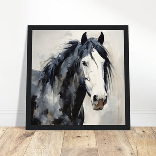 Horse art print #24 - Print Room Ltd Wood frame 50x50 cm / 20x20"