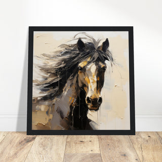 Horse Elegance #09 - Print Room Ltd Wood frame 70x70 cm / 28x28"