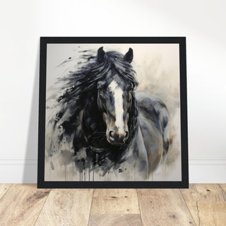 Horse Art #11 - Print Room Ltd Wood frame 50x50 cm / 20x20"