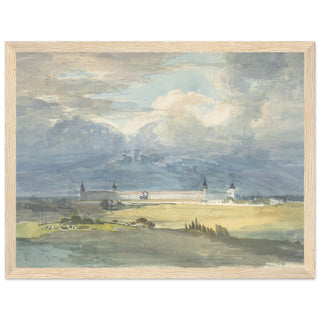 Landscape with a Large Building artwork print wood frame | By Print Room Ltd
