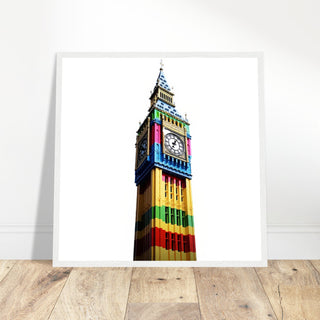 Block Big Ben Art - Print Room Ltd Wood frame 70x70 cm / 28x28"