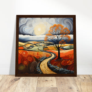 Britain's Landscape Art - Print Room Ltd Wood frame 70x70 cm / 28x28"