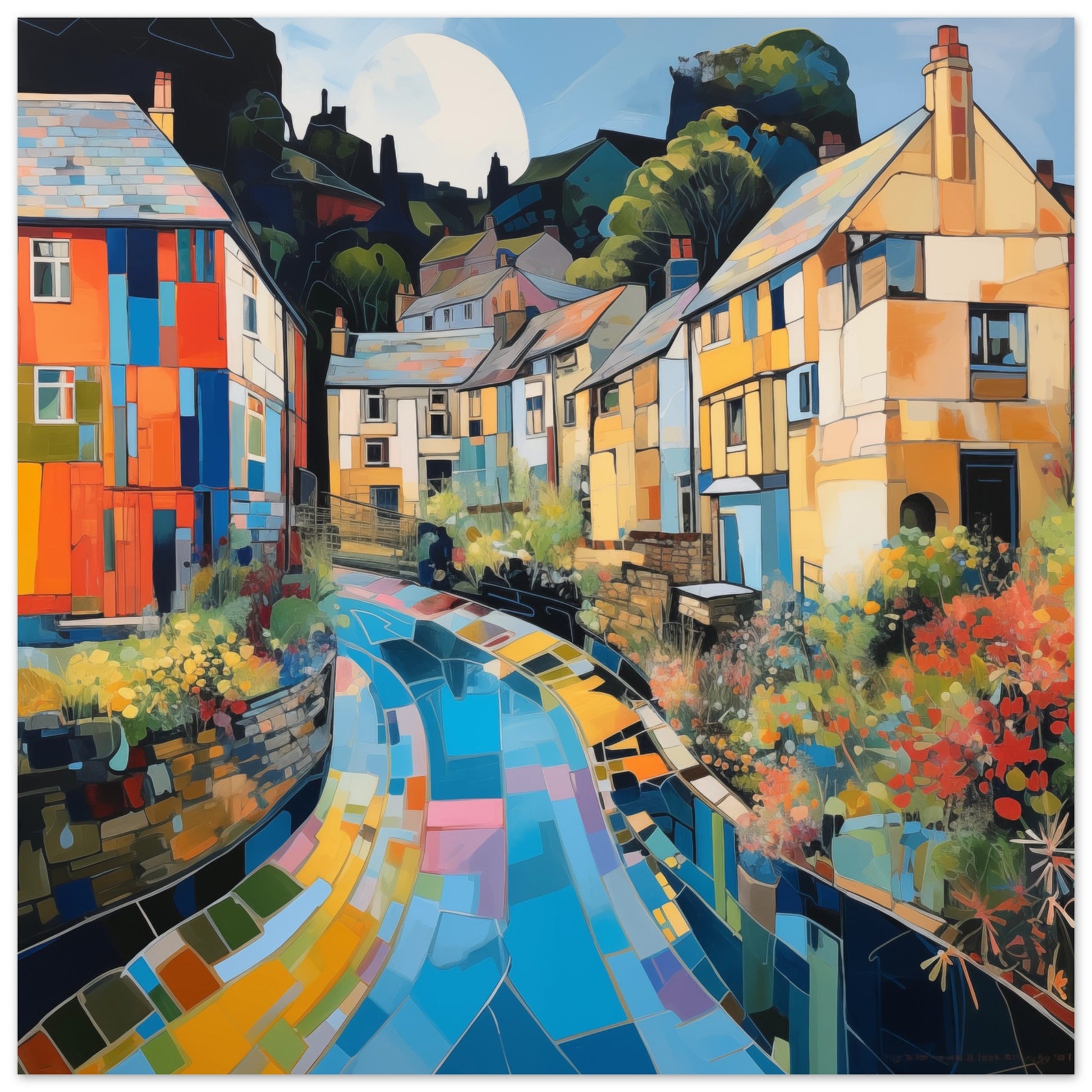 Oxfordshire Landscape Art - Print Room Ltd No Frame 30x30 cm / 12x12"