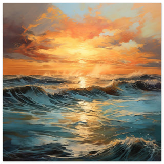 British Seascape artwork - Print Room Ltd No Frame Selected 70x70 cm / 28x28"