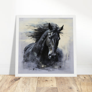 Horse Grace Art #05 - Print Room Ltd Black frame 50x50 cm / 20x20"