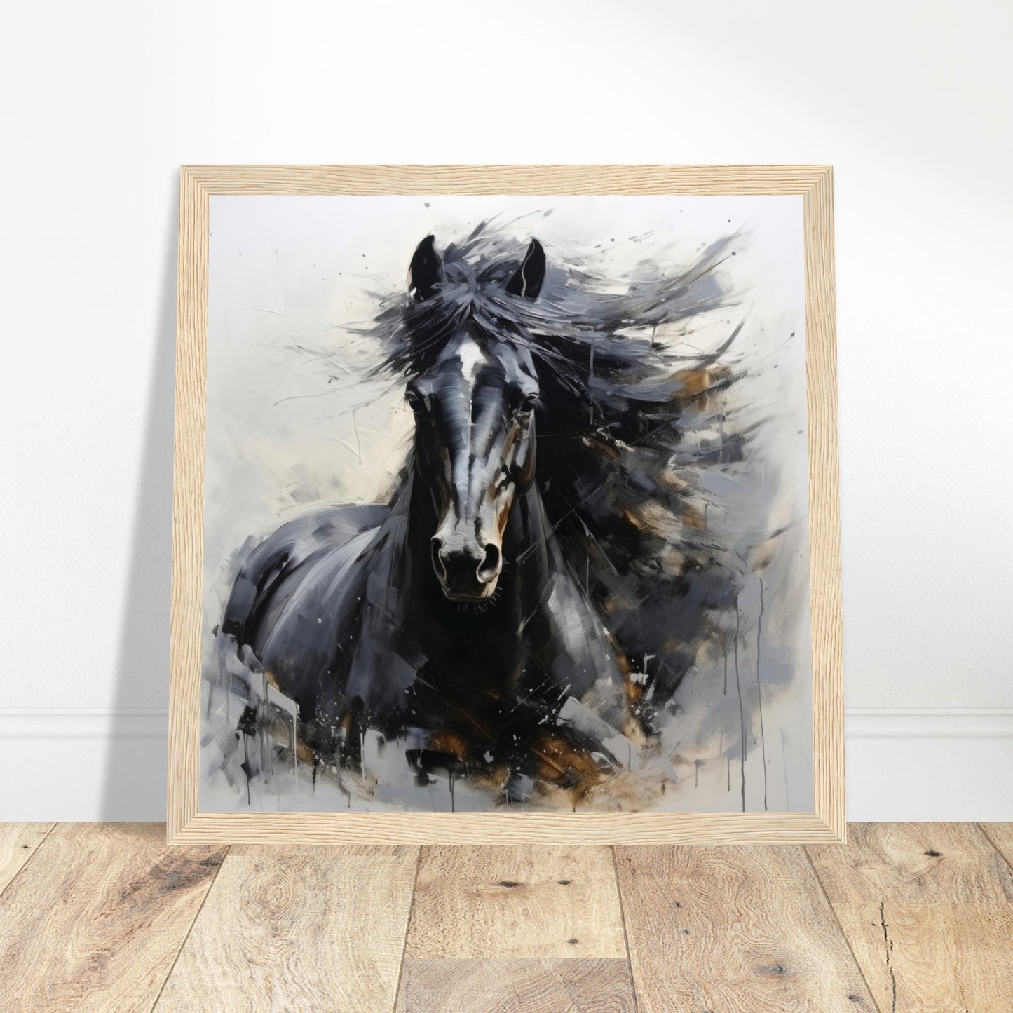 Equine Art #29 - Print Room Ltd White frame 70x70 cm / 28x28"