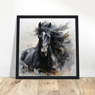 Equine Art #29 - Print Room Ltd Wood frame 50x50 cm / 20x20"