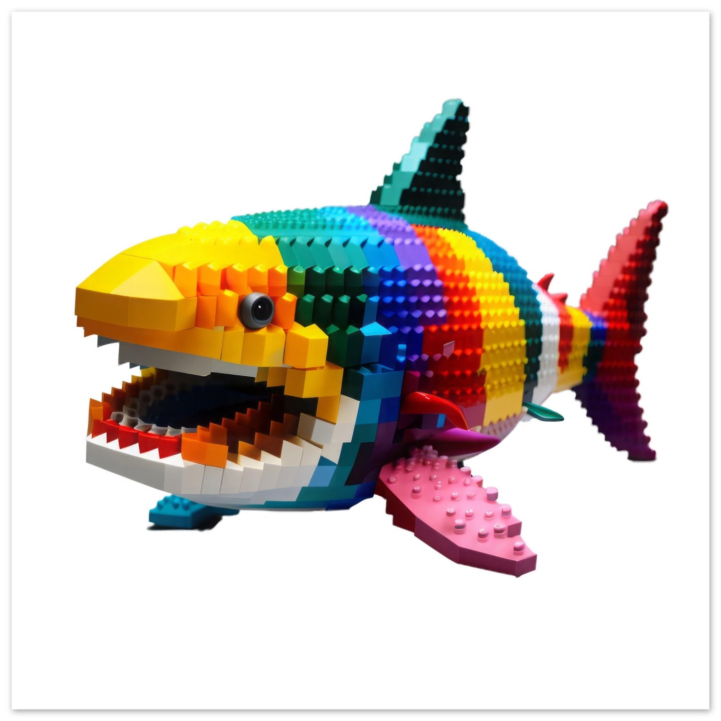 Shark Artwork Print - Print Room Ltd No Frame Selected 70x70 cm / 28x28"