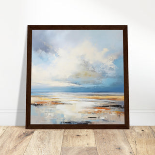 Norfolk Beach Art - Print Room Ltd White frame 50x50 cm / 20x20"
