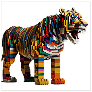 Tiger Artwork Print - Print Room Ltd No Frame Selected 70x70 cm / 28x28"