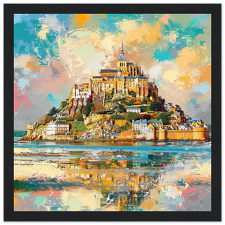 St Michael’s Mount Island Majesty black framed art print | By Print Room Ltd