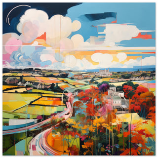 Oxfordshire Landscape Artwork - Print Room Ltd No Frame 30x30 cm / 12x12"