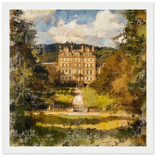 Regal Autumn at Chatsworth House white framed art print | By Print Room Ltd