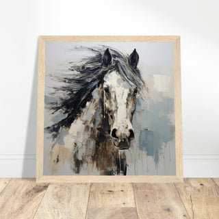 Equine artwork #23 - Print Room Ltd White frame 70x70 cm / 28x28"