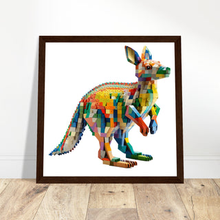 Kangaroo Art Print - Print Room Ltd No Frame Selected 50x50 cm / 20x20"