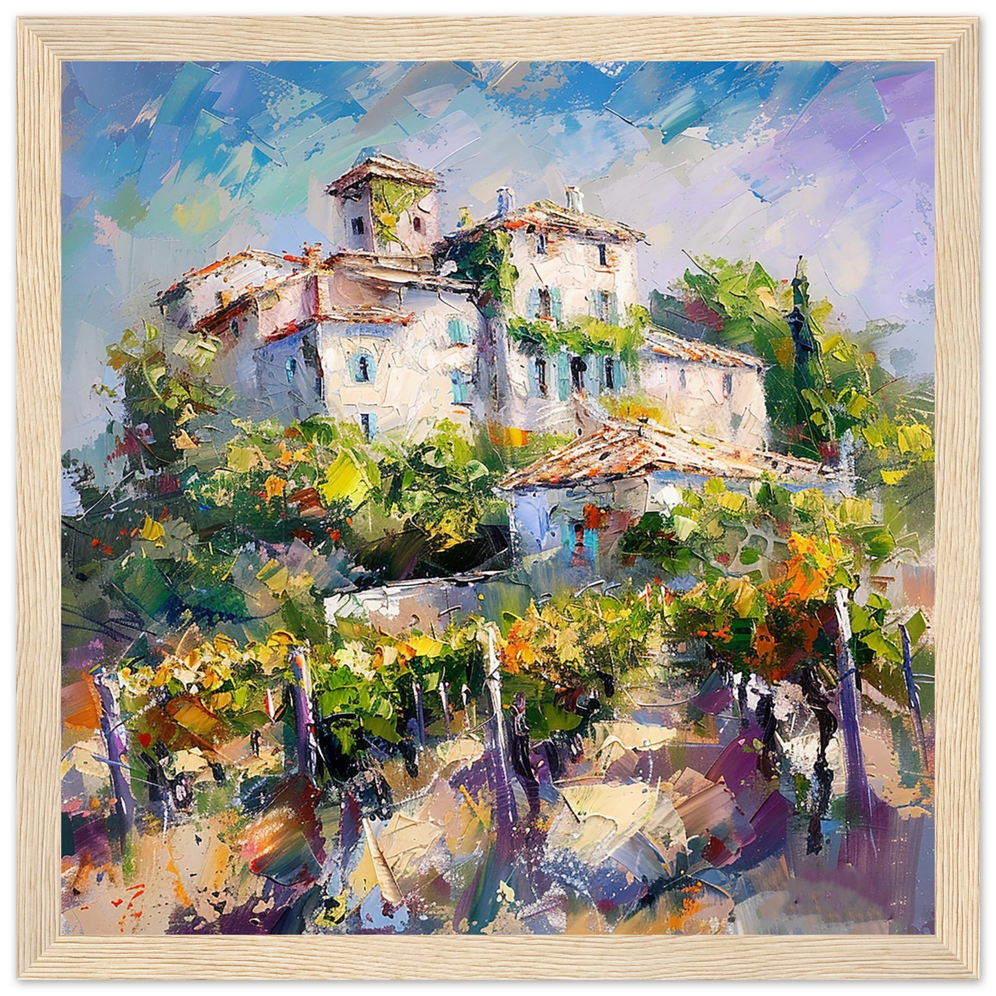 French Chateau Charm wood framed artwork print | By Print Room Ltd