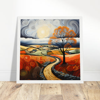 Britain's Landscape Art - Print Room Ltd Black frame 30x30 cm / 12x12"