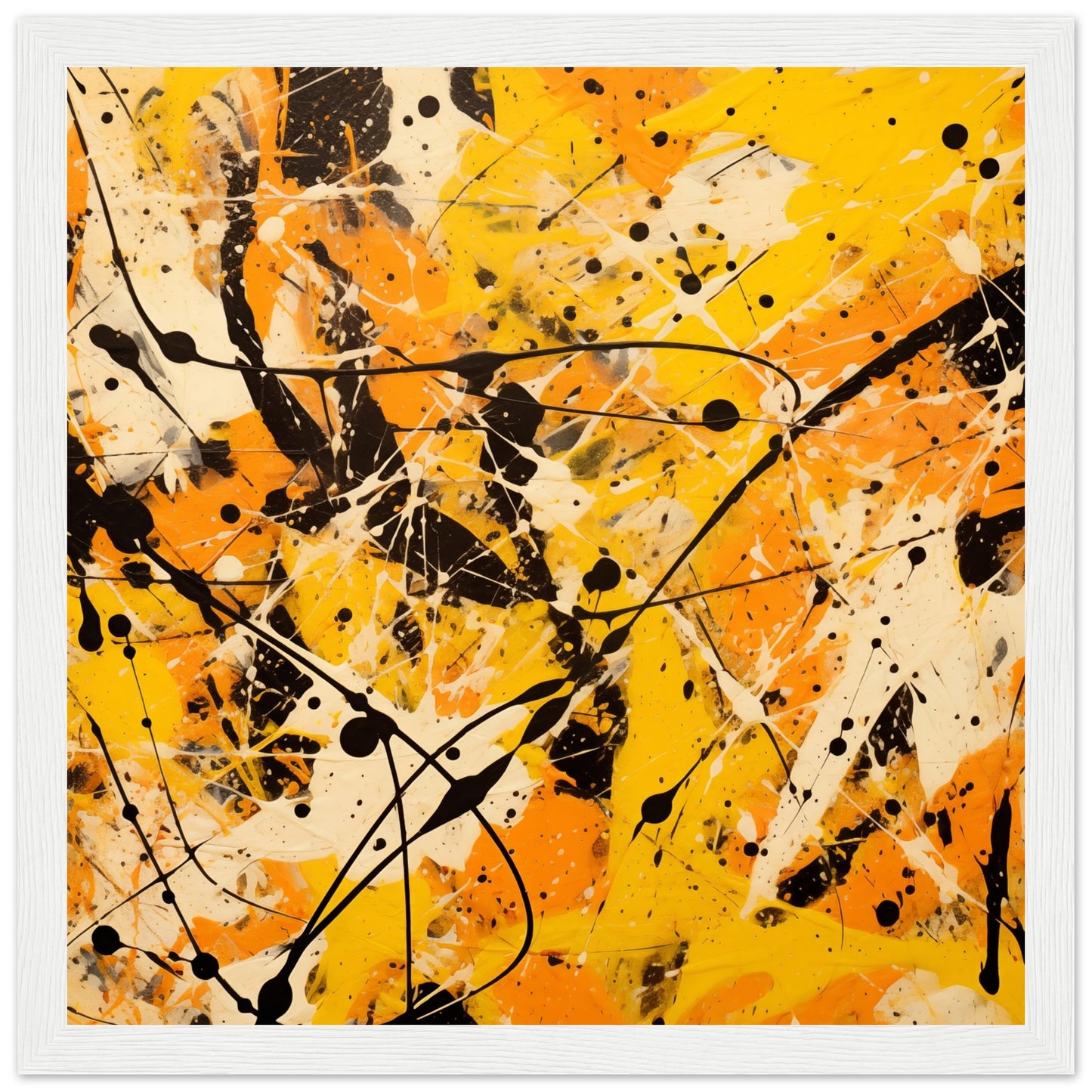 Pollock Abstract #43 - Art Print Wood frame 70x70 cm / 28x28"