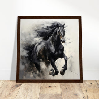 Equine Elegance Art #42 - Print Room Ltd Wood frame 50x50 cm / 20x20"