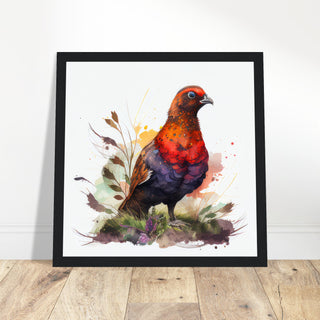 Red Grouse Art Print - Print Room Ltd Wood frame 70x70 cm / 28x28"