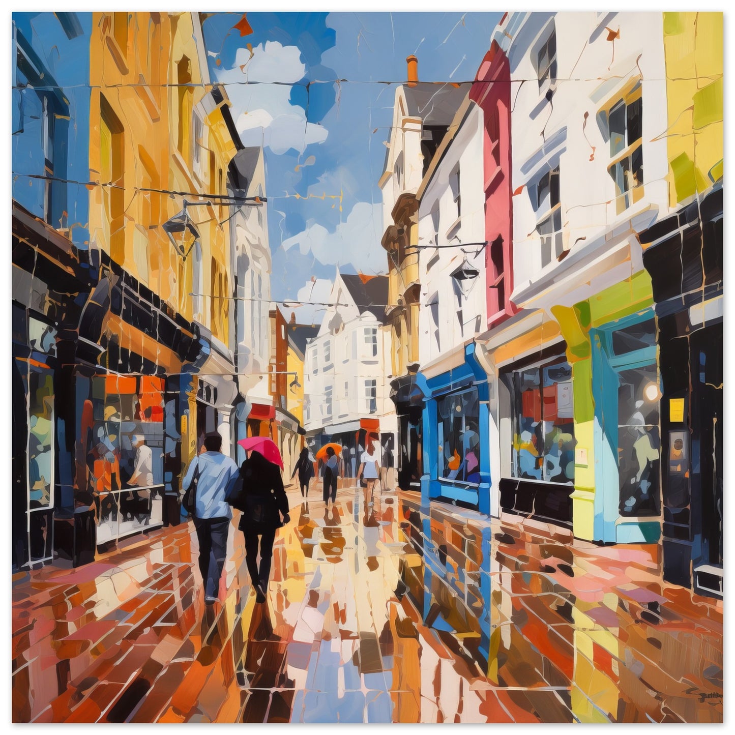 Brighton Lanes Art Prints - Print Room Ltd No Frame 30x30 cm / 12x12"