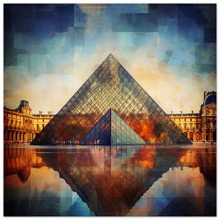 Louvre Abstract Art - Print Room Ltd No Frame Selected 70x70 cm / 28x28"