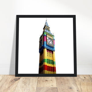 Block Big Ben Art - Print Room Ltd Wood frame 50x50 cm / 20x20"