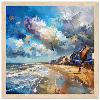 Seaside Harmony: Southwold Beachfront wood framed art print | By Print Room Ltd