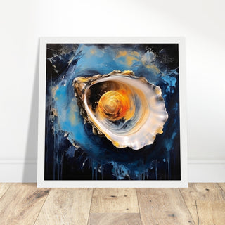 Oyster Collection Sea Artwork #6 - Print Room Ltd Wood frame 70x70 cm / 28x28"