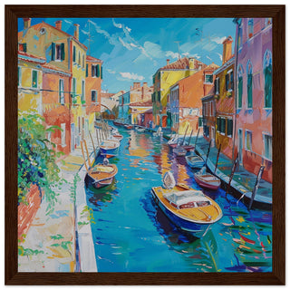 Reflections of Murano dark wood framed art print | by Print Room Ltd