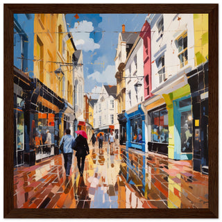 Brighton Lanes Art Prints - Print Room Ltd Dark wood frame 30x30 cm / 12x12"