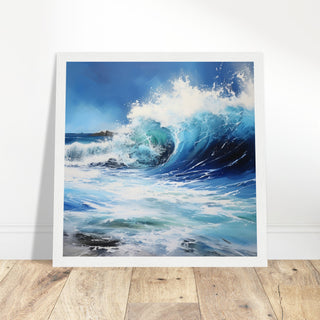 Ocean Art Print - Print Room Ltd Dark wood frame 30x30 cm / 12x12"
