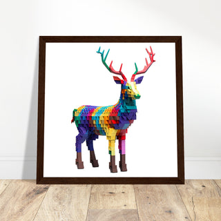 Noble Stag Art Print - Print Room Ltd No Frame Selected 50x50 cm / 20x20"