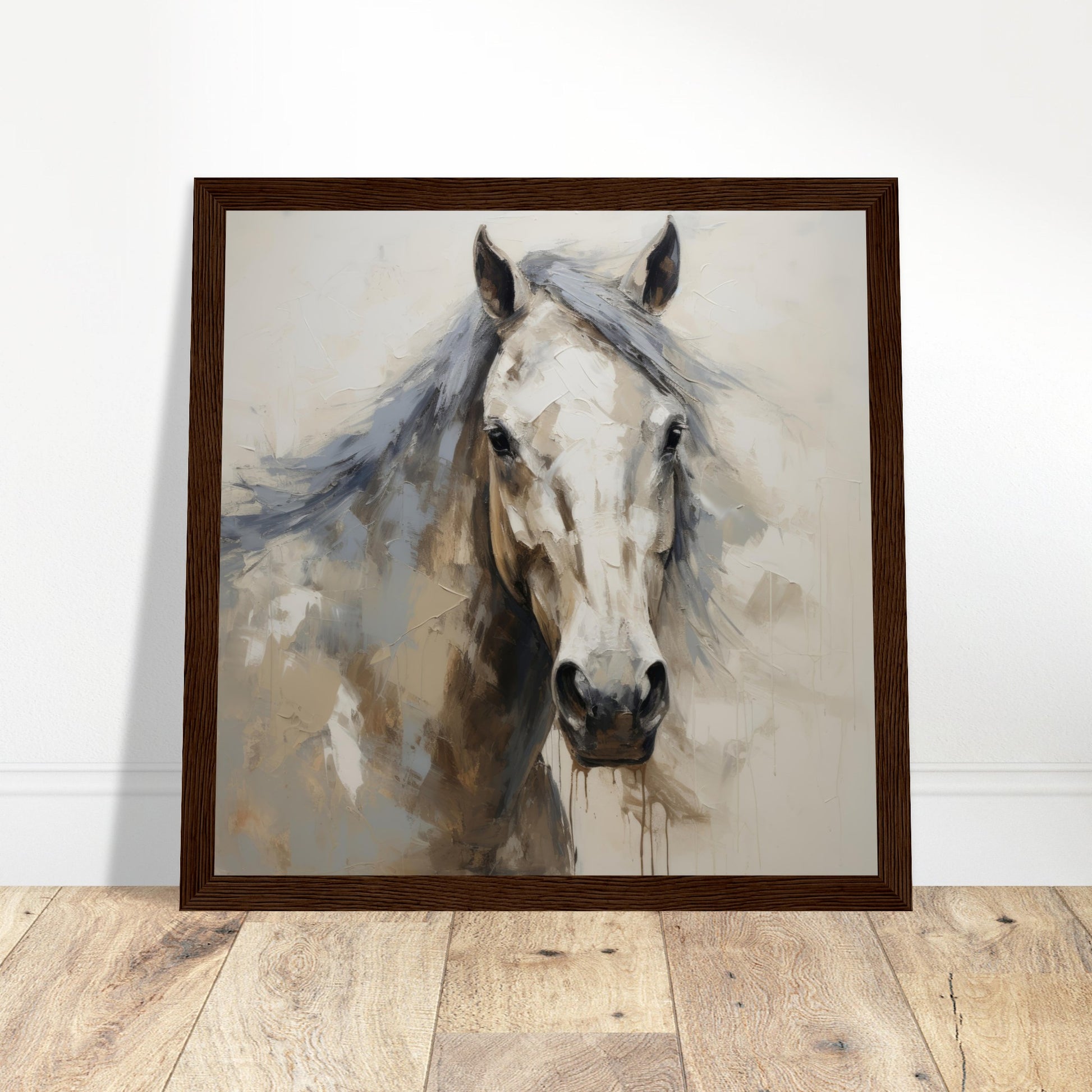 Horse Art Print #40 - Print Room Ltd White frame 50x50 cm / 20x20"