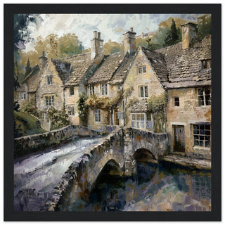 Castle Combe Charm black framed art print | By Print Room Ltd