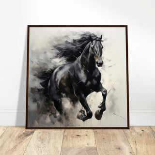 Equine Elegance Art #42 - Print Room Ltd Black frame 70x70 cm / 28x28"