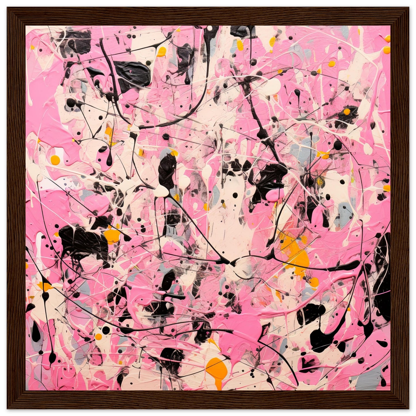 Dynamic Abstract art #41 - Pollock Inspired - 50x50 cm / 20x20"