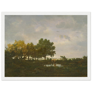The Pond (La Mare) artwork print white frame | By Print Room Ltd