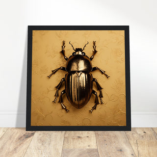 Golden Beetle Artwork - Print Room Ltd Wood frame 70x70 cm / 28x28"