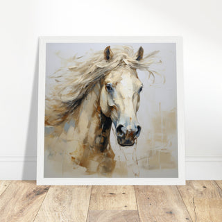 Equine Art #13 - Print Room Ltd Dark wood frame 70x70 cm / 28x28"